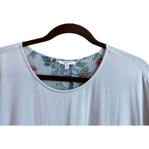 EUC, Mystree Women's Sz Small Short Sleeve Cuffed Hi-Lo Pullover Top - Picture 4 of 10